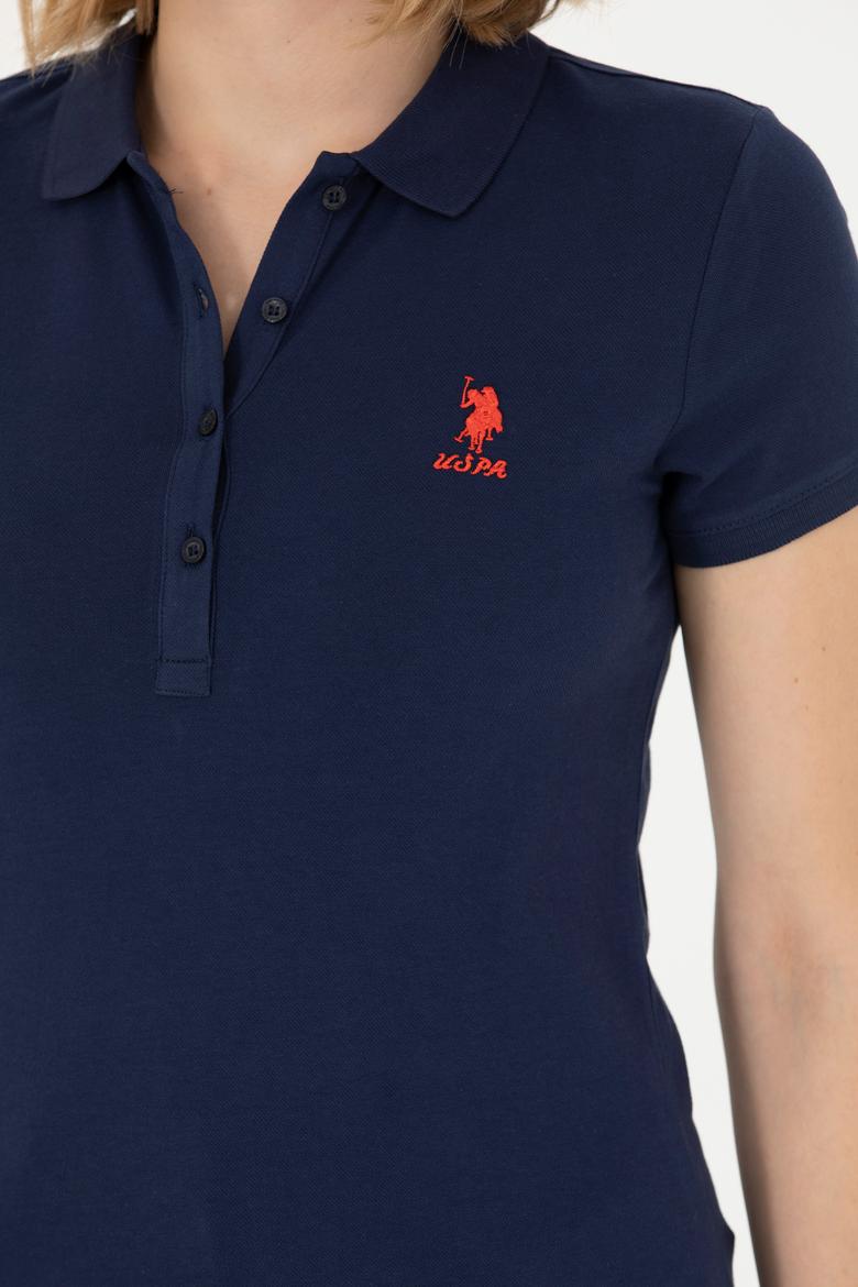 Kadın Lacivert Polo Yaka Tişört - 50262716012