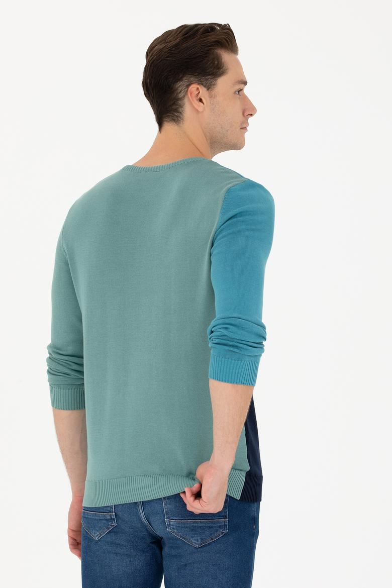 Erkek Petrol Kazak - 50272108010