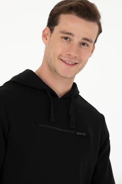 Erkek Siyah Sweatshirt