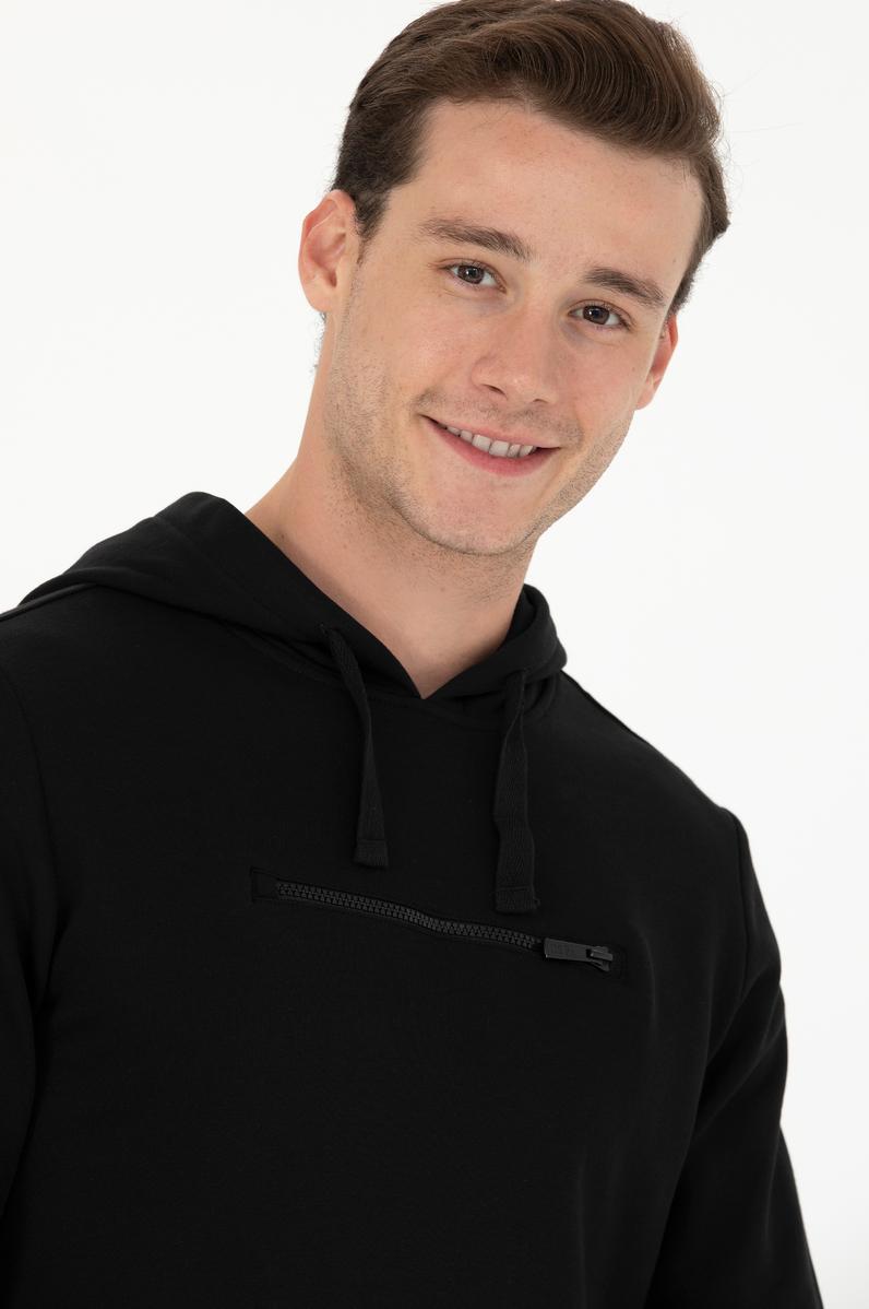 Erkek Siyah Sweatshirt