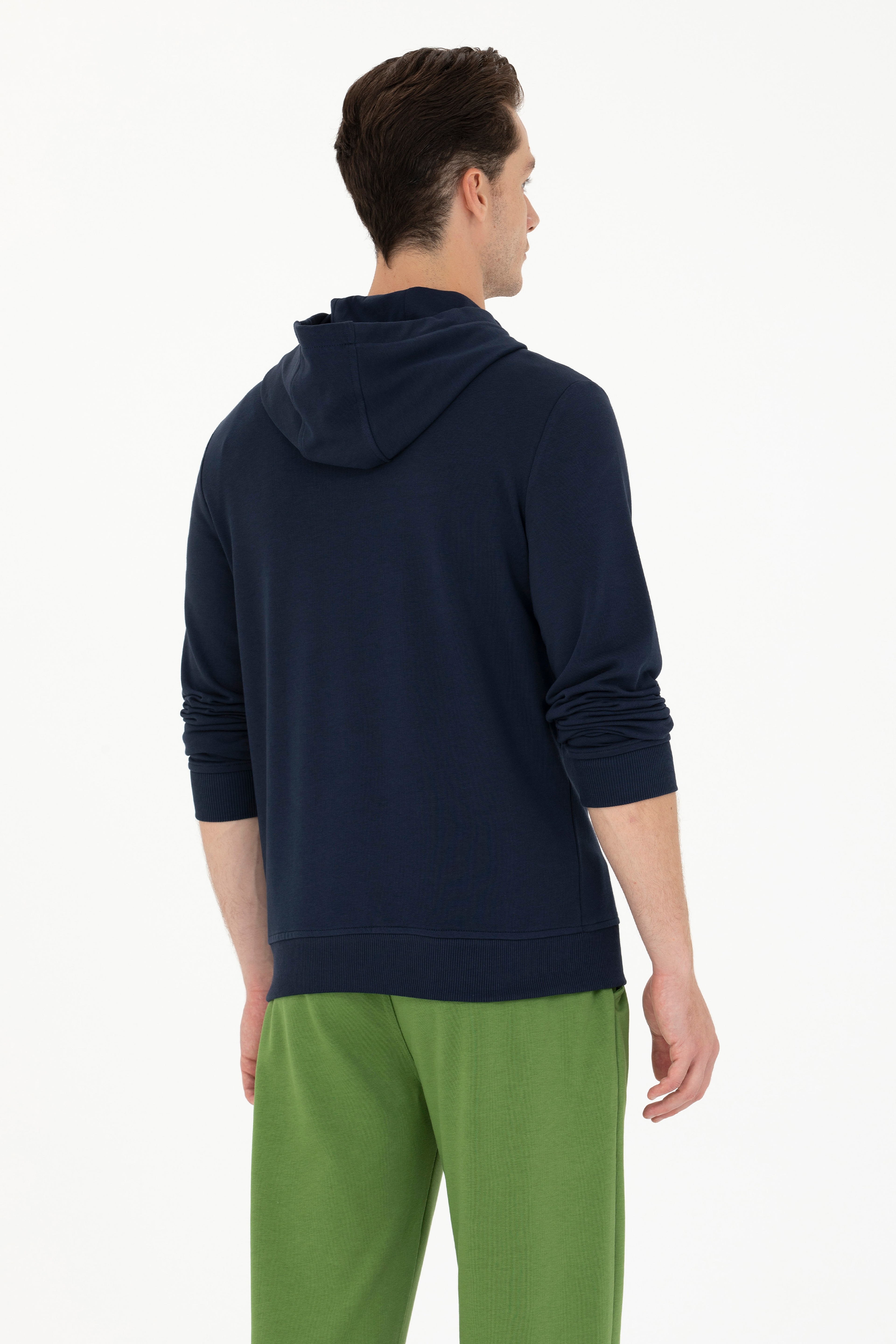 Erkek Lacivert Sweatshirt - Image 5