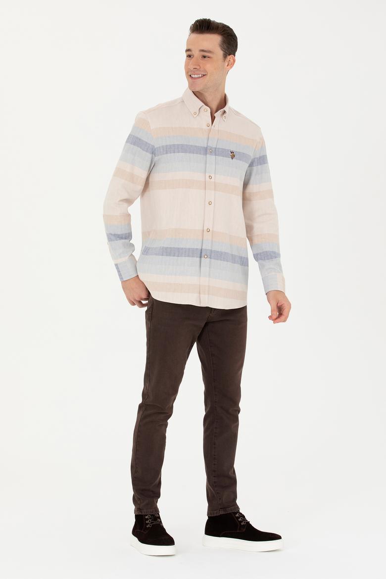 Erkek Camel Uzun Kollu Gömlek - 50279442014