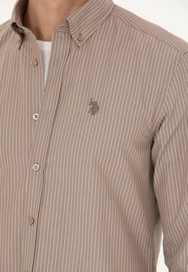 Erkek Kum Uzun Kollu Gömlek - 50279471001