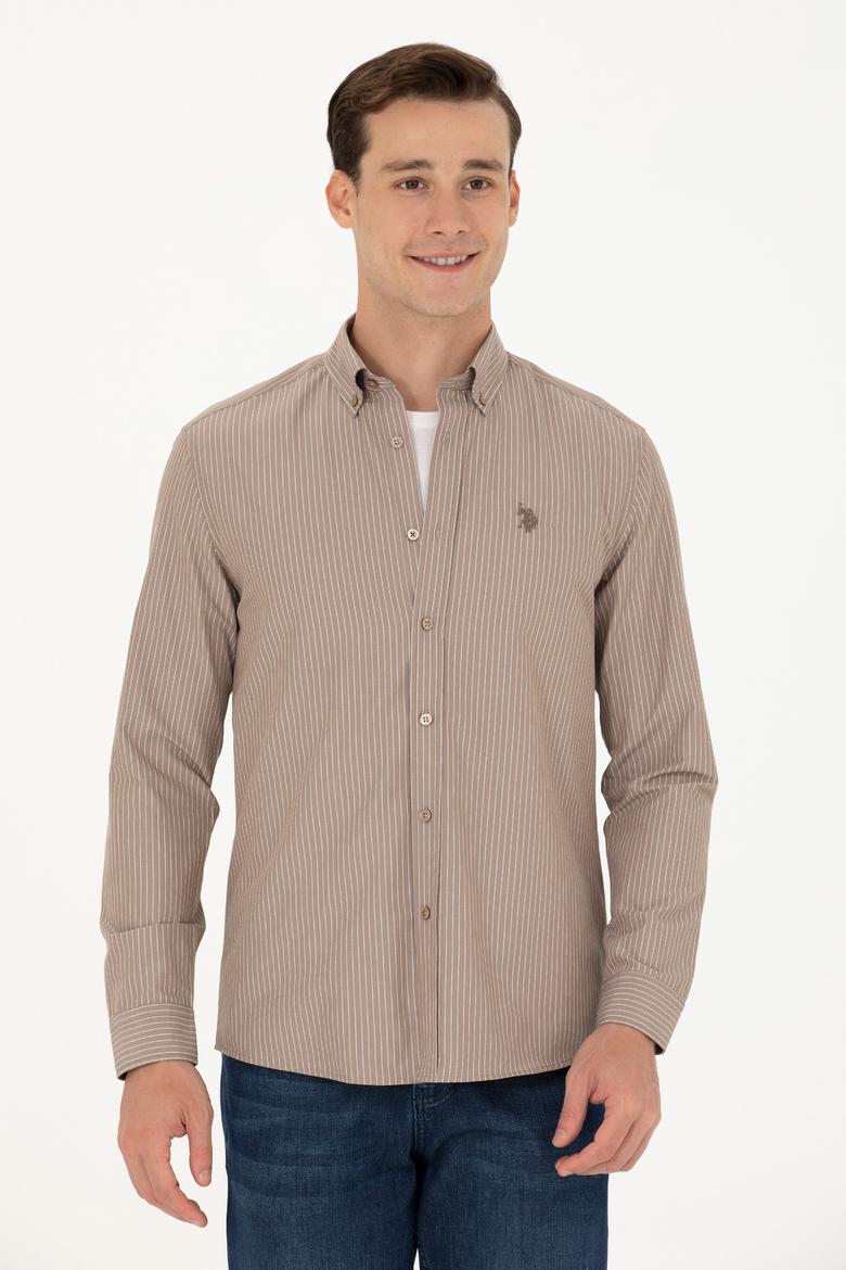 Erkek Kum Uzun Kollu Gömlek - 50279471001