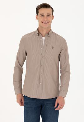 Erkek Kum Uzun Kollu Gömlek - 50279471001