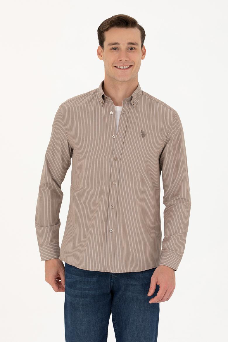 Erkek Kum Uzun Kollu Gömlek - 50279471001