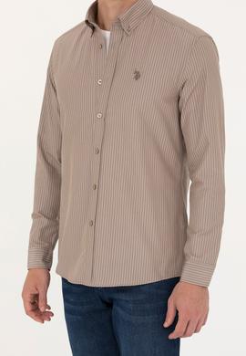 Erkek Kum Uzun Kollu Gömlek - 50279471001