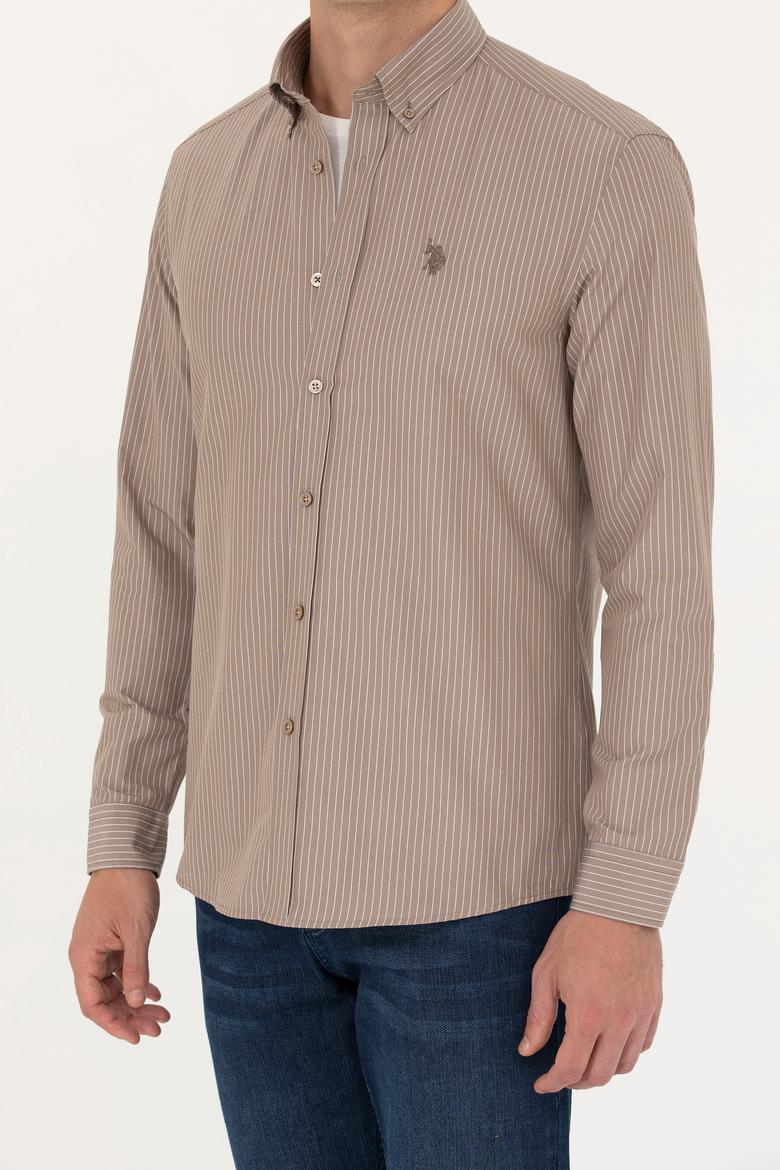 Erkek Kum Uzun Kollu Gömlek - 50279471001