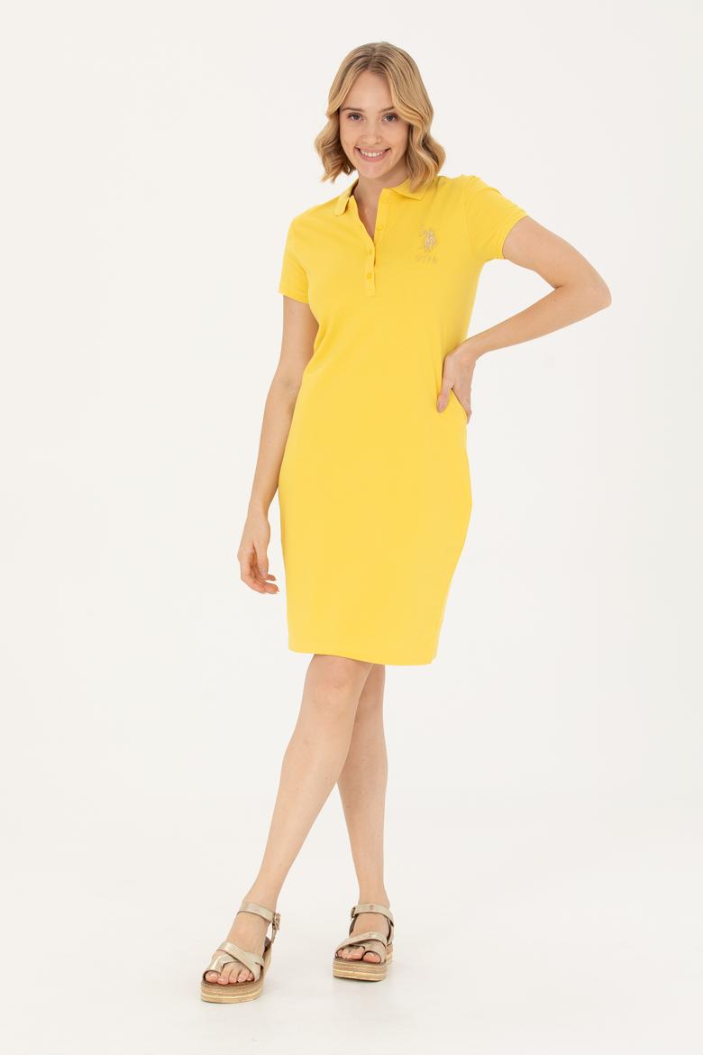 Kadın Sarı Örme Elbise