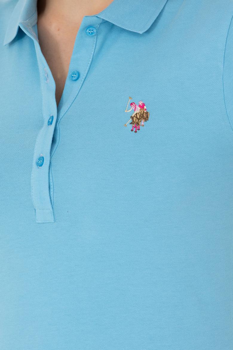 Kadın Turkuaz Polo Yaka Tişört - 50262715165