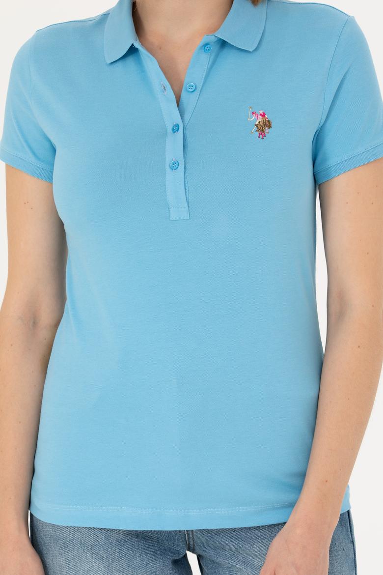 Kadın Turkuaz Polo Yaka Tişört - 50262715165