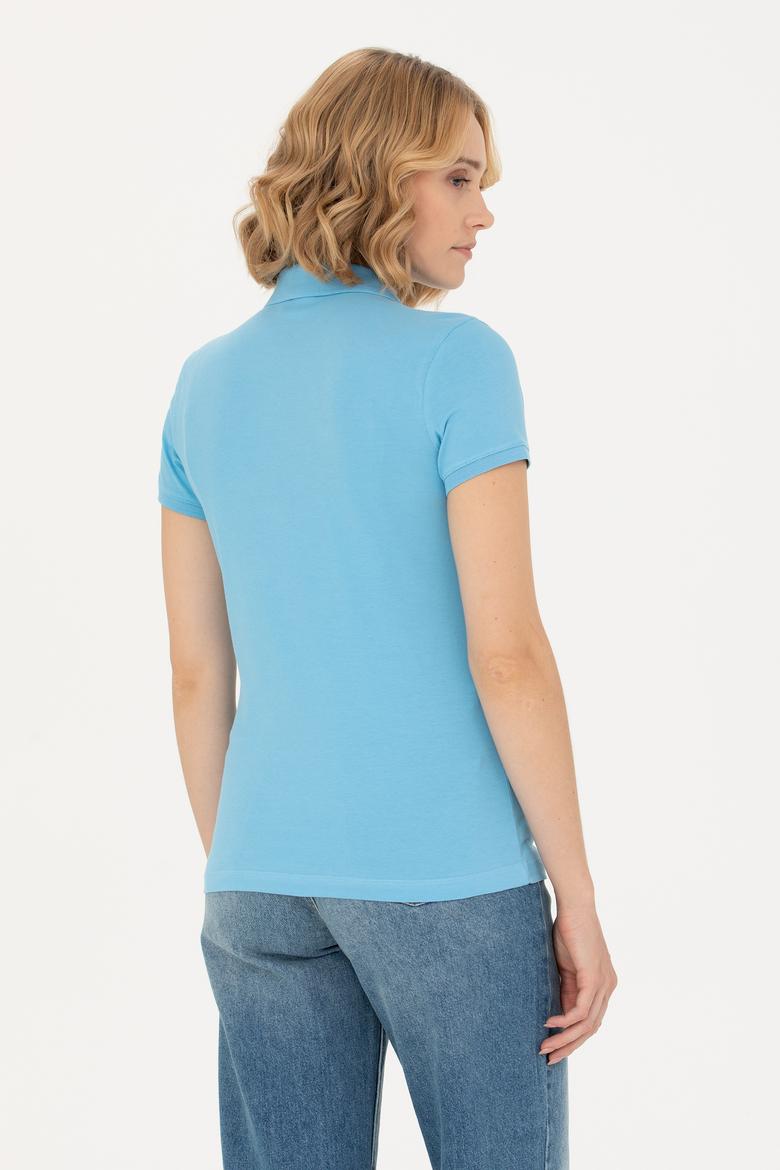 Kadın Turkuaz Polo Yaka Tişört - 50262715165