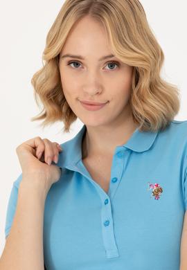 Kadın Turkuaz Polo Yaka Tişört - 50262715165