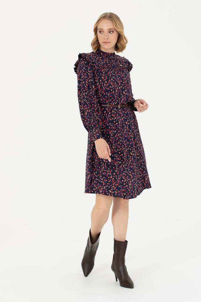 Kadın Lacivert Dokuma Elbise