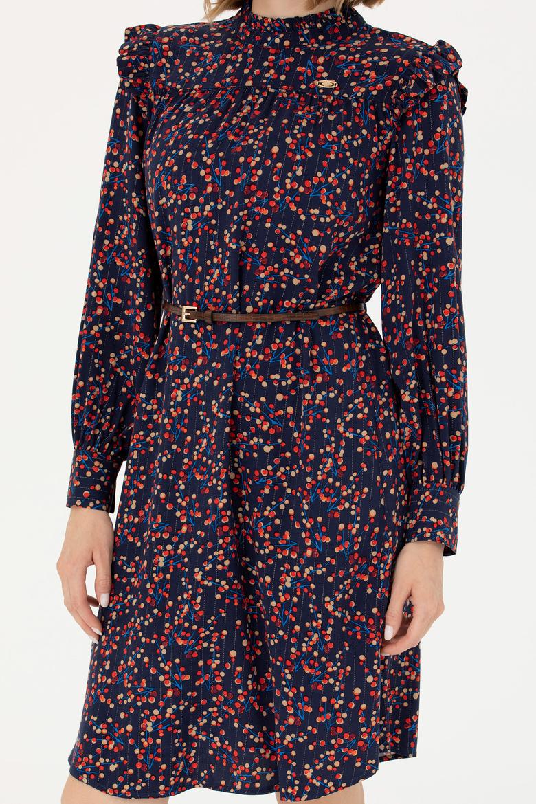 Kadın Lacivert Dokuma Elbise - 50271163011