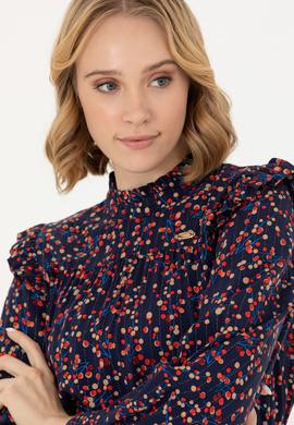 Kadın Lacivert Dokuma Elbise - 50271163011