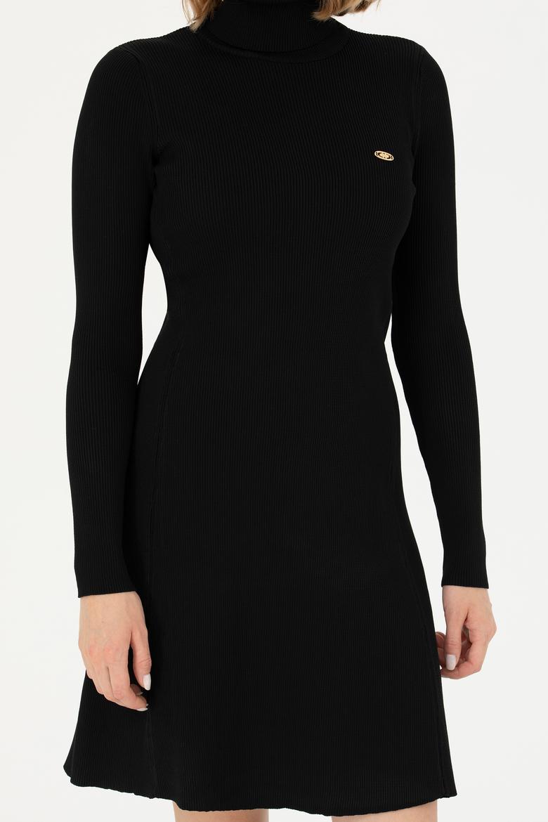 Kadın Siyah Triko Elbise - 50269480020