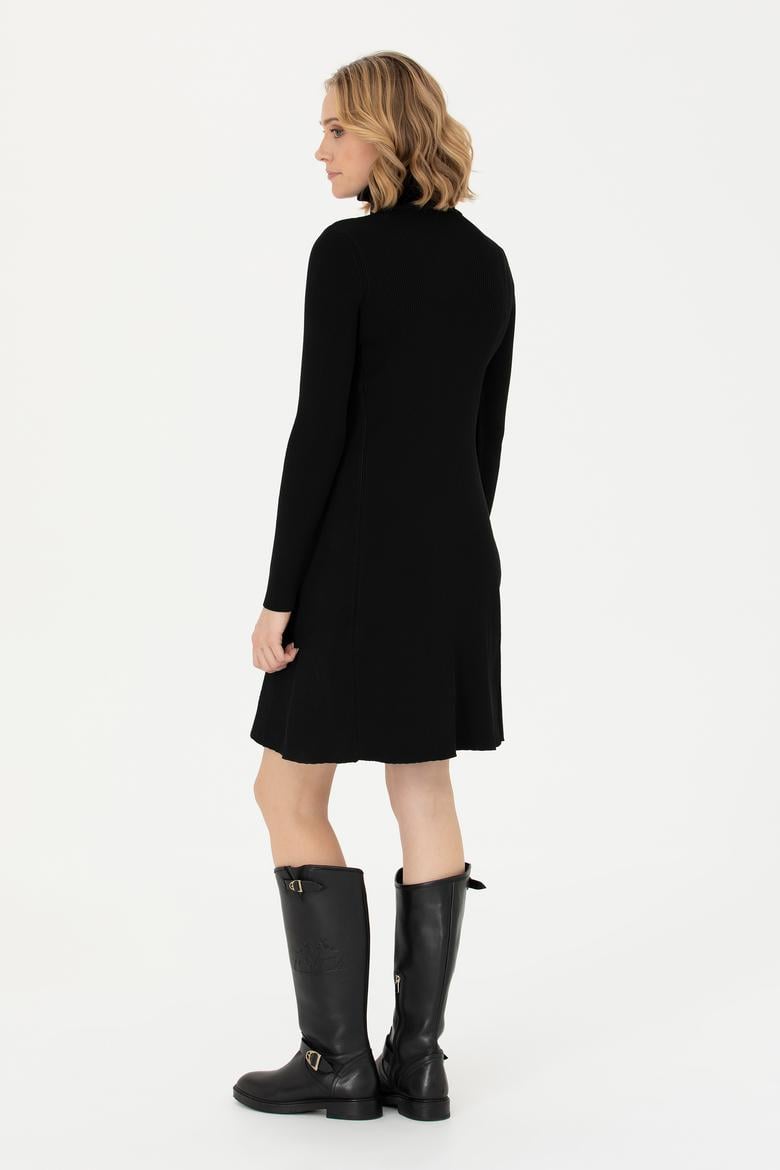 Kadın Siyah Triko Elbise - 50269480020