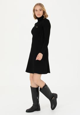Kadın Siyah Triko Elbise - 50269480020