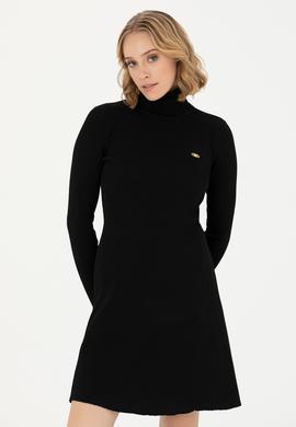 Kadın Siyah Triko Elbise - 50269480020