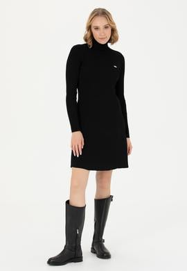 Kadın Siyah Triko Elbise - 50269480020
