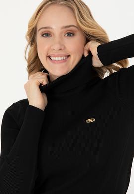 Kadın Siyah Triko Elbise - 50269480020