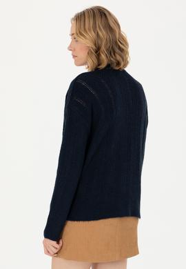 Kadın Lacivert Triko Hırka - 50269493012