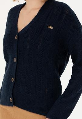 Kadın Lacivert Triko Hırka - 50269493012