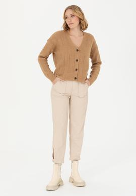 Kadın Kum Melanj Triko Hırka - 50269493019