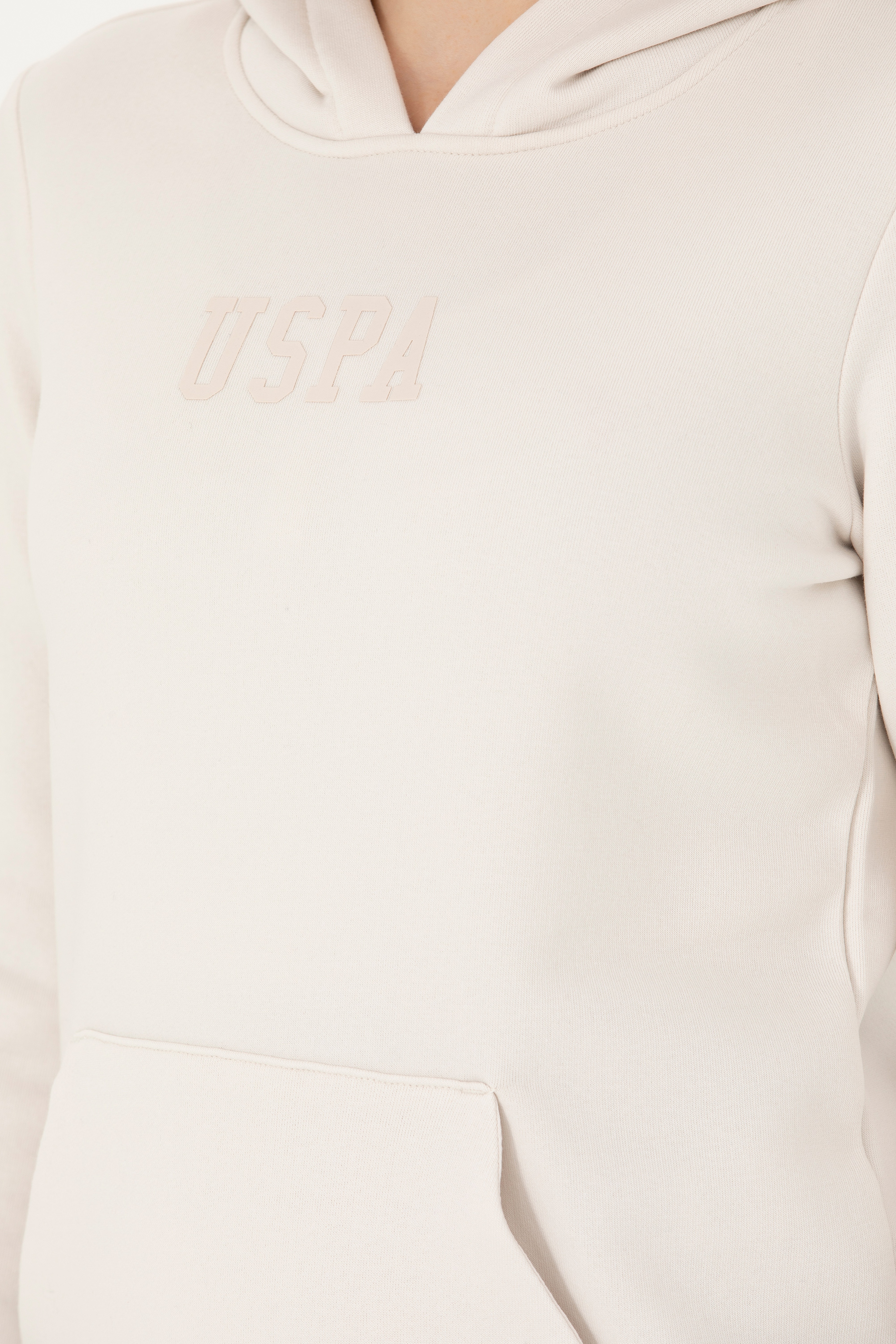 Kadın Taş Kapüşonlu Basic Sweatshirt - Image 7