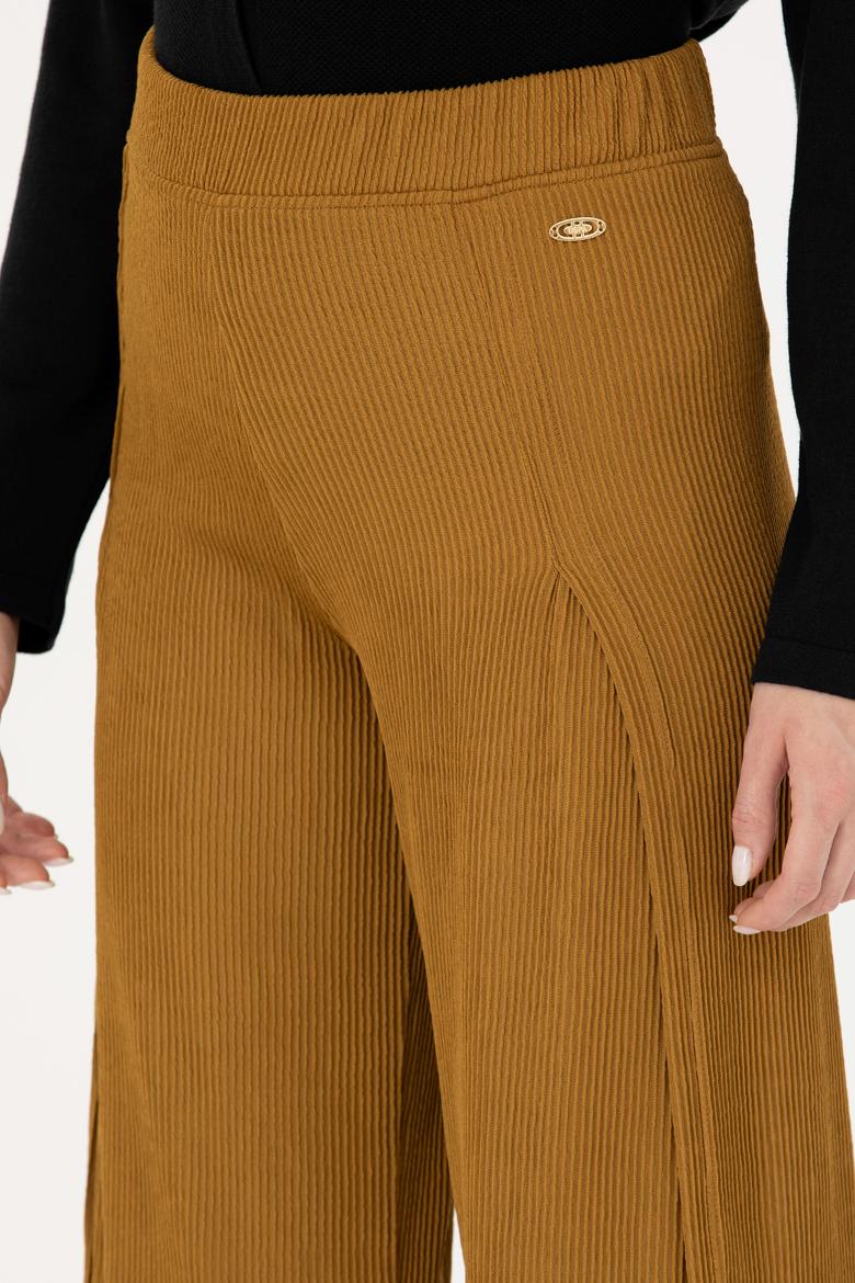 Kadın Açık Haki Örme Pantolon - 50273353002