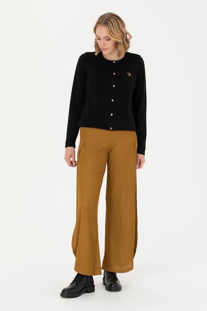 Kadın Açık Haki Örme Pantolon