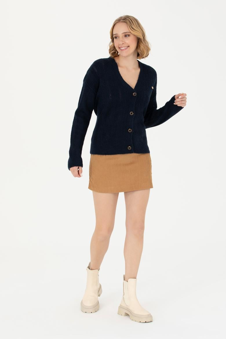 Kadın Camel Dokuma Etek - 50272114020