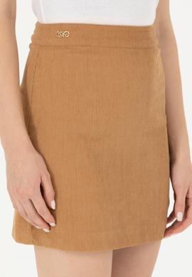 Kadın Camel Dokuma Etek - 50272114020