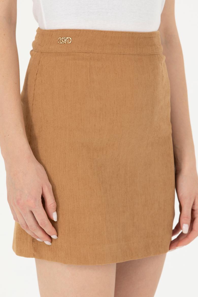 Kadın Camel Dokuma Etek - 50272114020