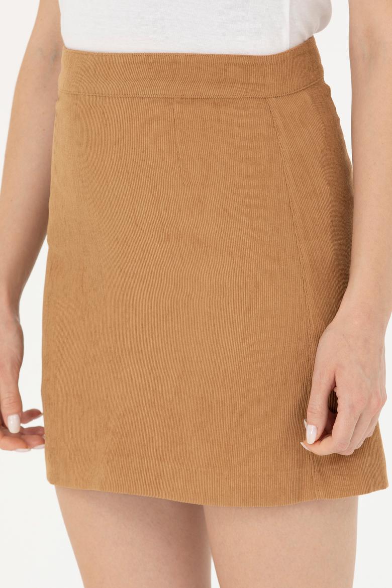 Kadın Camel Dokuma Etek - 50272114020