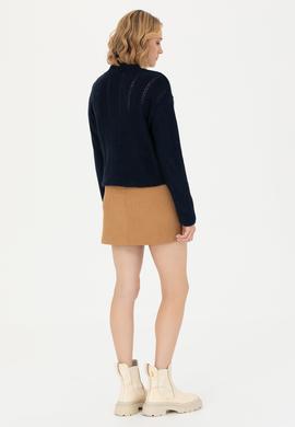 Kadın Camel Dokuma Etek - 50272114020