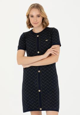 Kadın Lacivert Triko Elbise - 50270455003