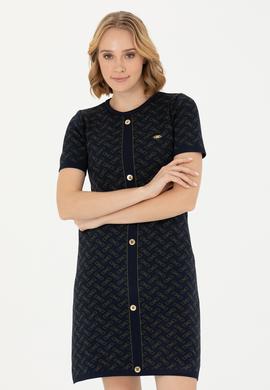 Kadın Lacivert Triko Elbise - 50270455003
