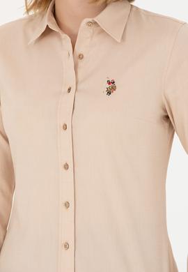 Kadın Camel Uzun Kollu Basic Gömlek - 50262849044