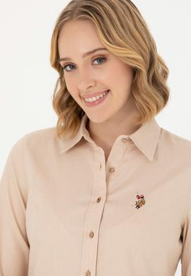 Kadın Camel Uzun Kollu Basic Gömlek - 50262849044
