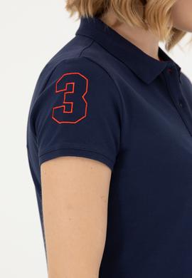 Kadın Lacivert Polo Yaka Örme Elbise - 50262697013