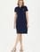 Kadın Lacivert Polo Yaka Örme Elbise