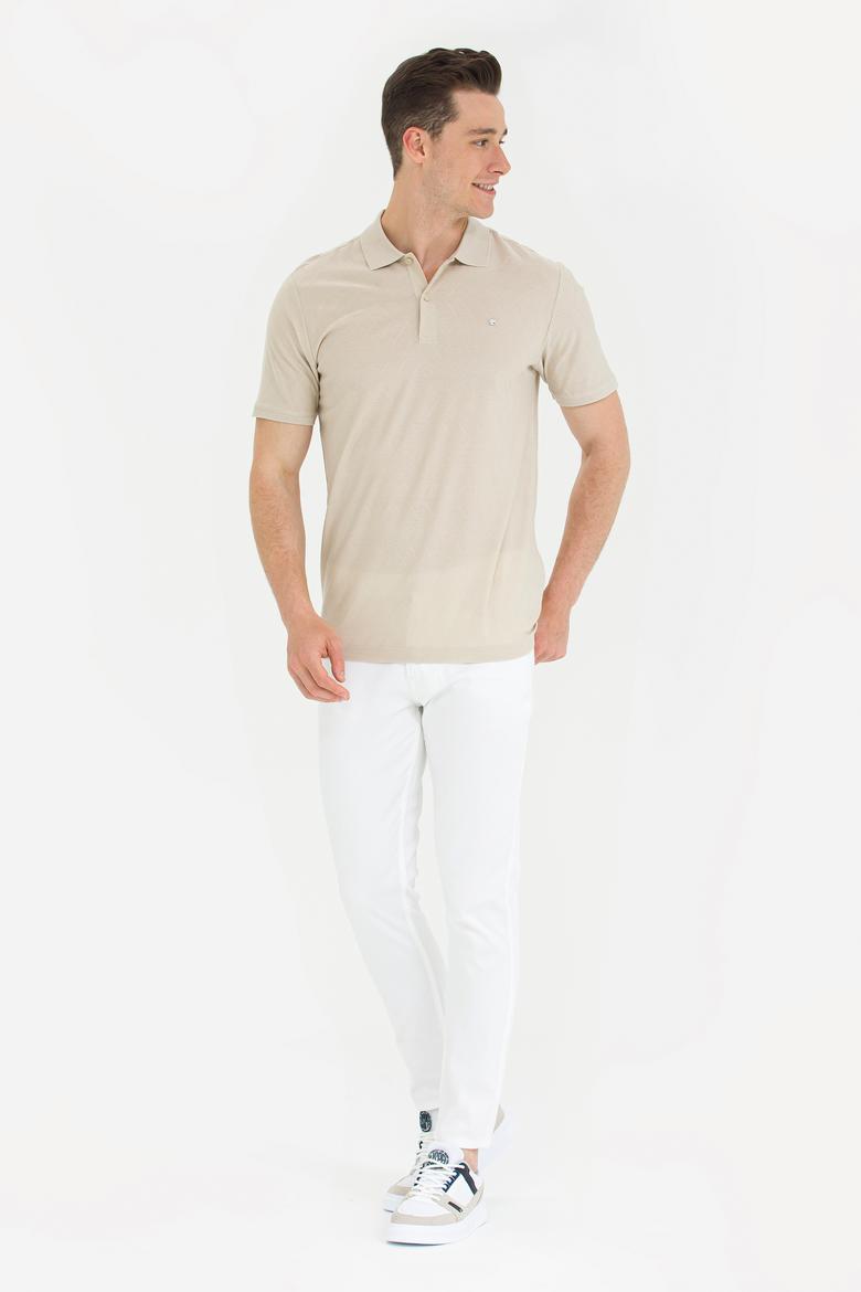 Erkek Beyaz Kanvas / Chino Pantolon