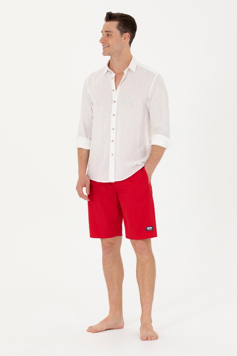 Erkek Kırmızı Deniz Şortu