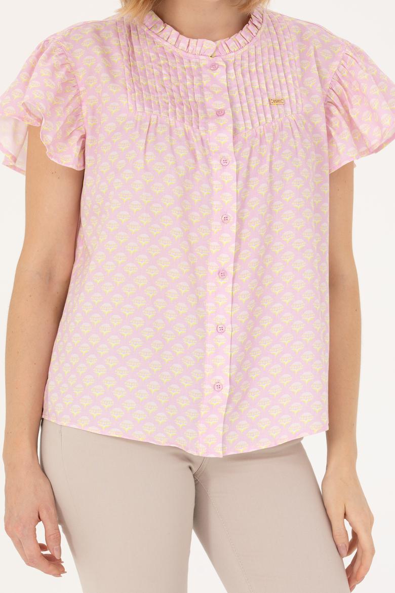 Kadın Manolya Kısa Kollu Gömlek - 50264207013