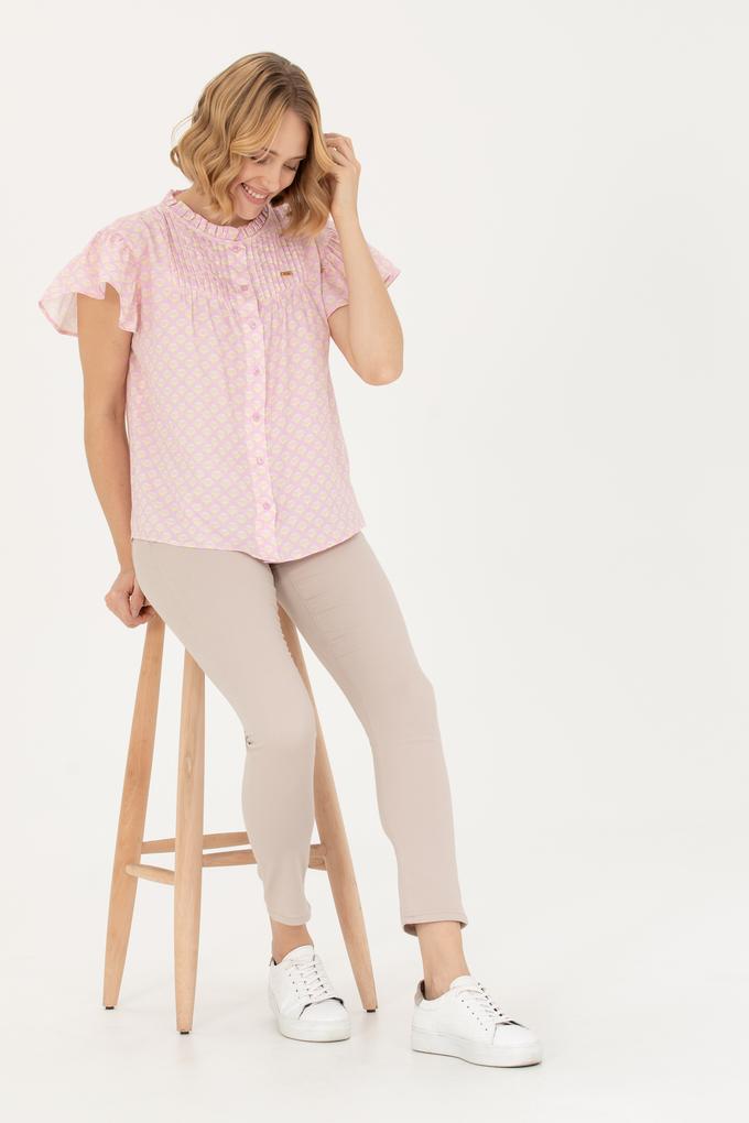 Kadın Manolya Kısa Kollu Gömlek