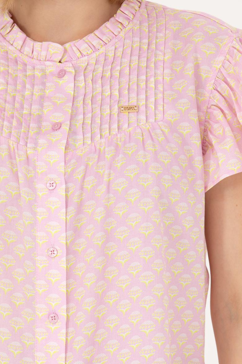 Kadın Manolya Kısa Kollu Gömlek - 50264207013