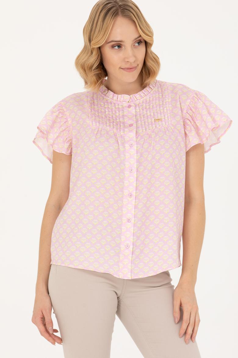 Kadın Manolya Kısa Kollu Gömlek - 50264207013