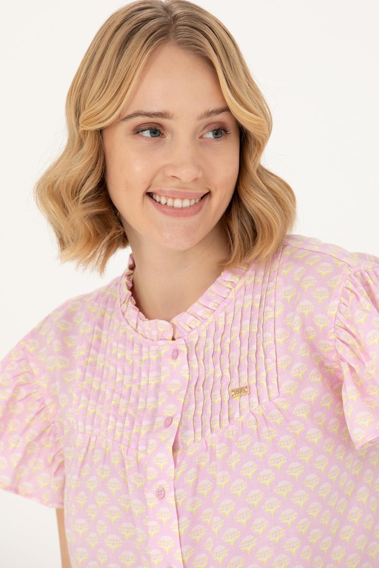 Kadın Manolya Kısa Kollu Gömlek - 50264207013